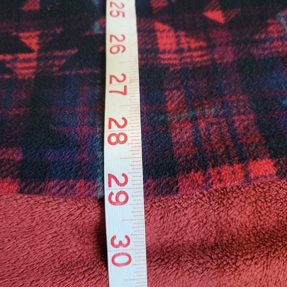 Eddie Bauer 1/4 Zip Fleece Pullover Womens Size 2XL Red Black Tribal Aztec - Picture 8 of 8